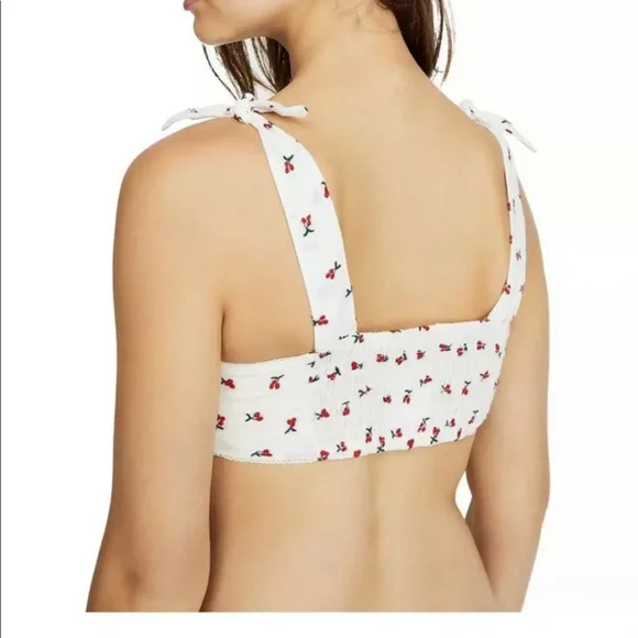Free People Womens Britt White Wireless Bra - Picture 3 of 8